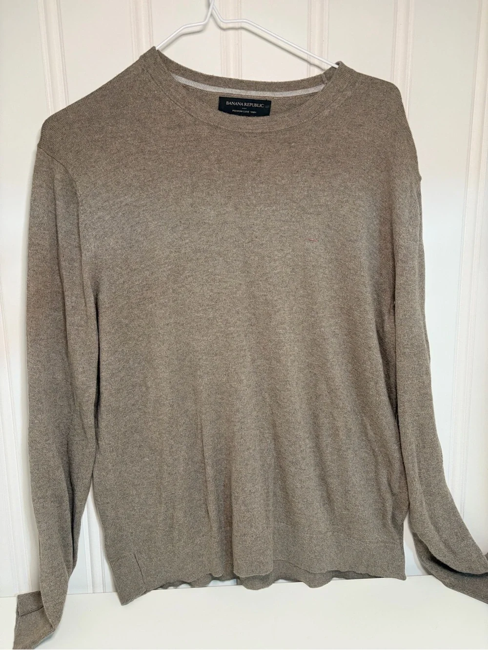 Banana Republic Men’s Crewneck Sweater — Taupe Heather